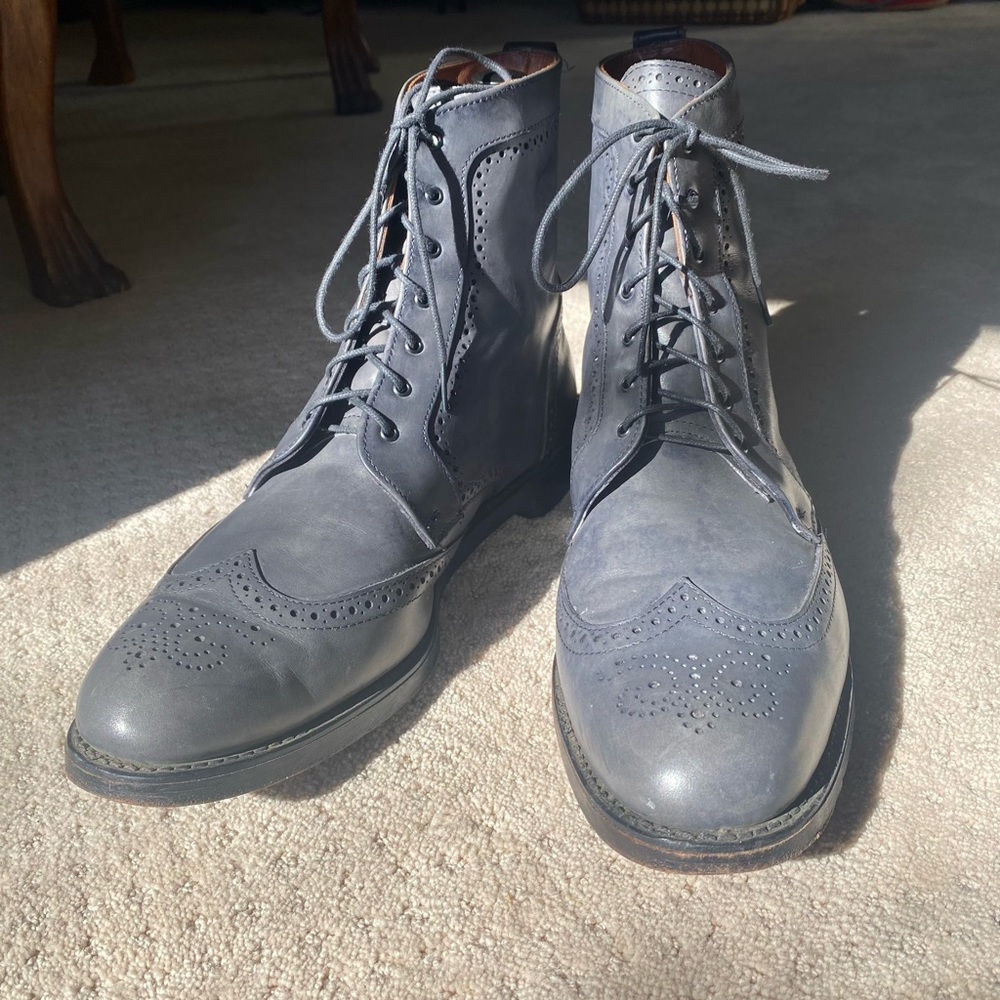 Allen Edmonds Dalton Wingtip Boots 14 Grey